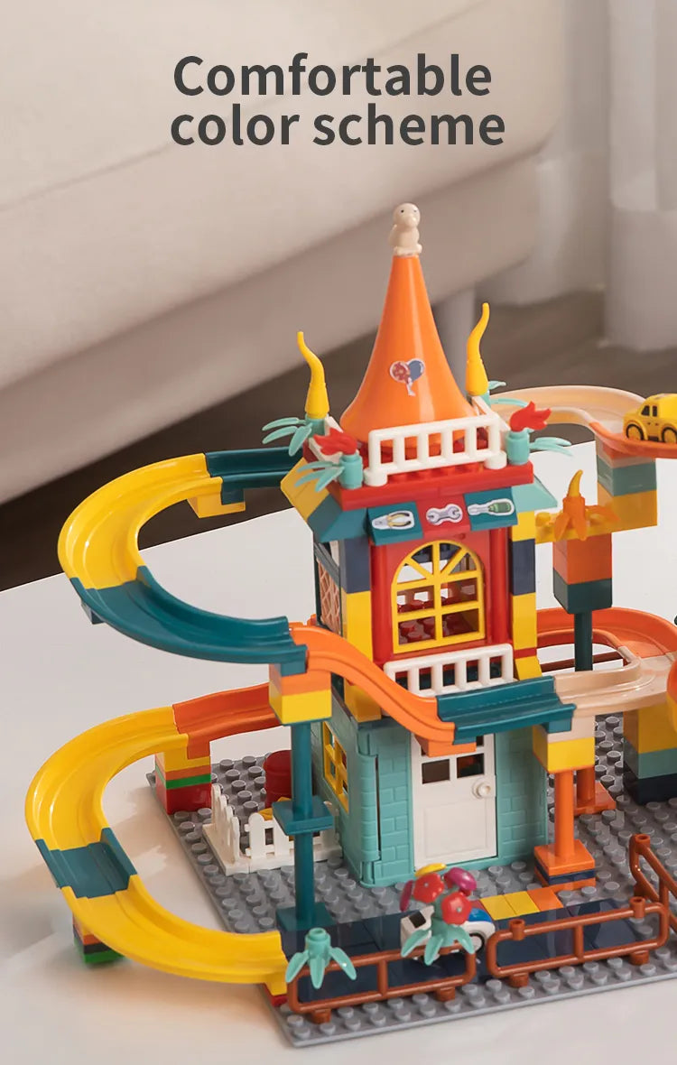 TEMI Building Block Paradise with Marble Run