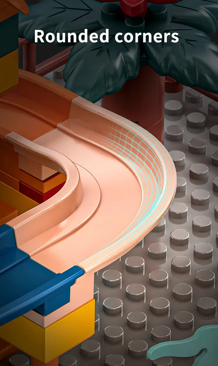 TEMI Building Block Paradise with Marble Run