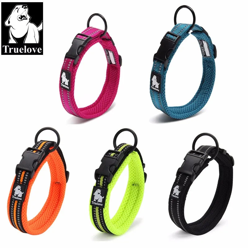Truelove Reflective, Adjustable Mesh Padded Dog Collar