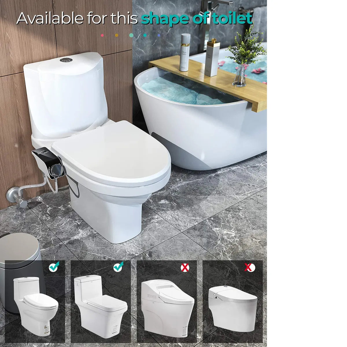 YCRAYS Bidet Self-Cleaning Dual Nozzles