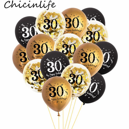 30th 40th 50th 60th Confetti Balloon Decorations
