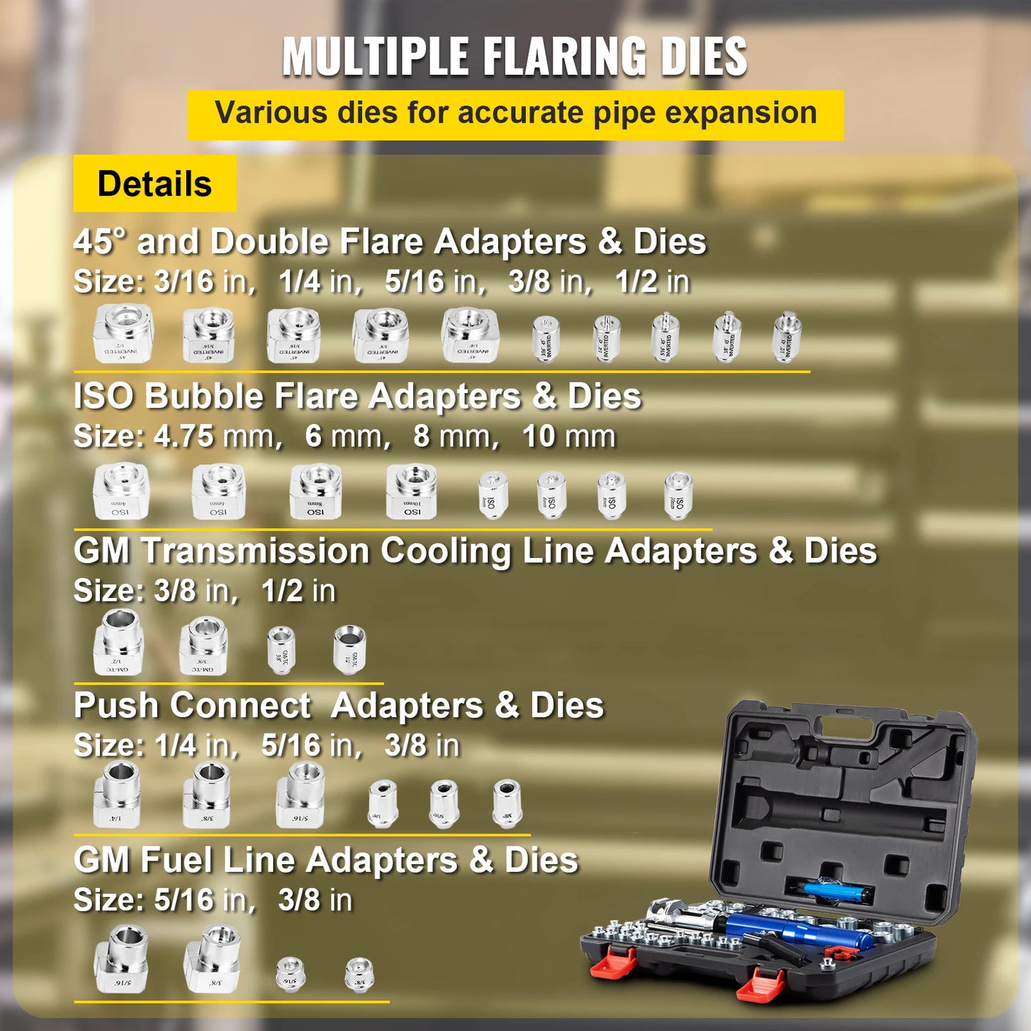 VEVOR Hydraulic Expanding and Double Flaring Tool Kit