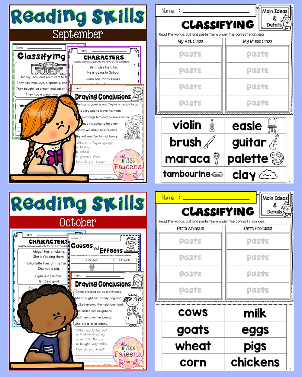 10 Books/Set English Reading Skills Practice Workbook or PDF