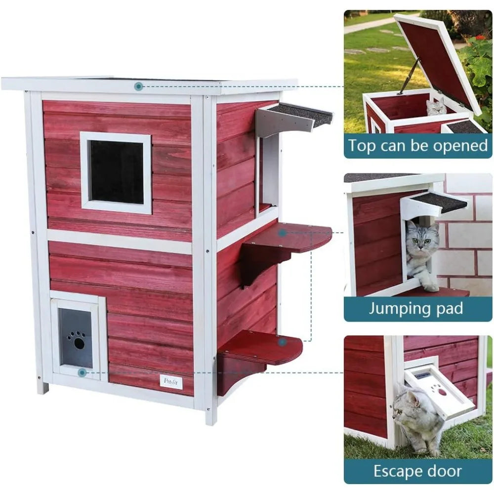 2 Story Outdoor Cat House
