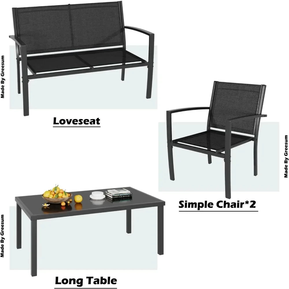 4 Pc Outdoor Patio Set