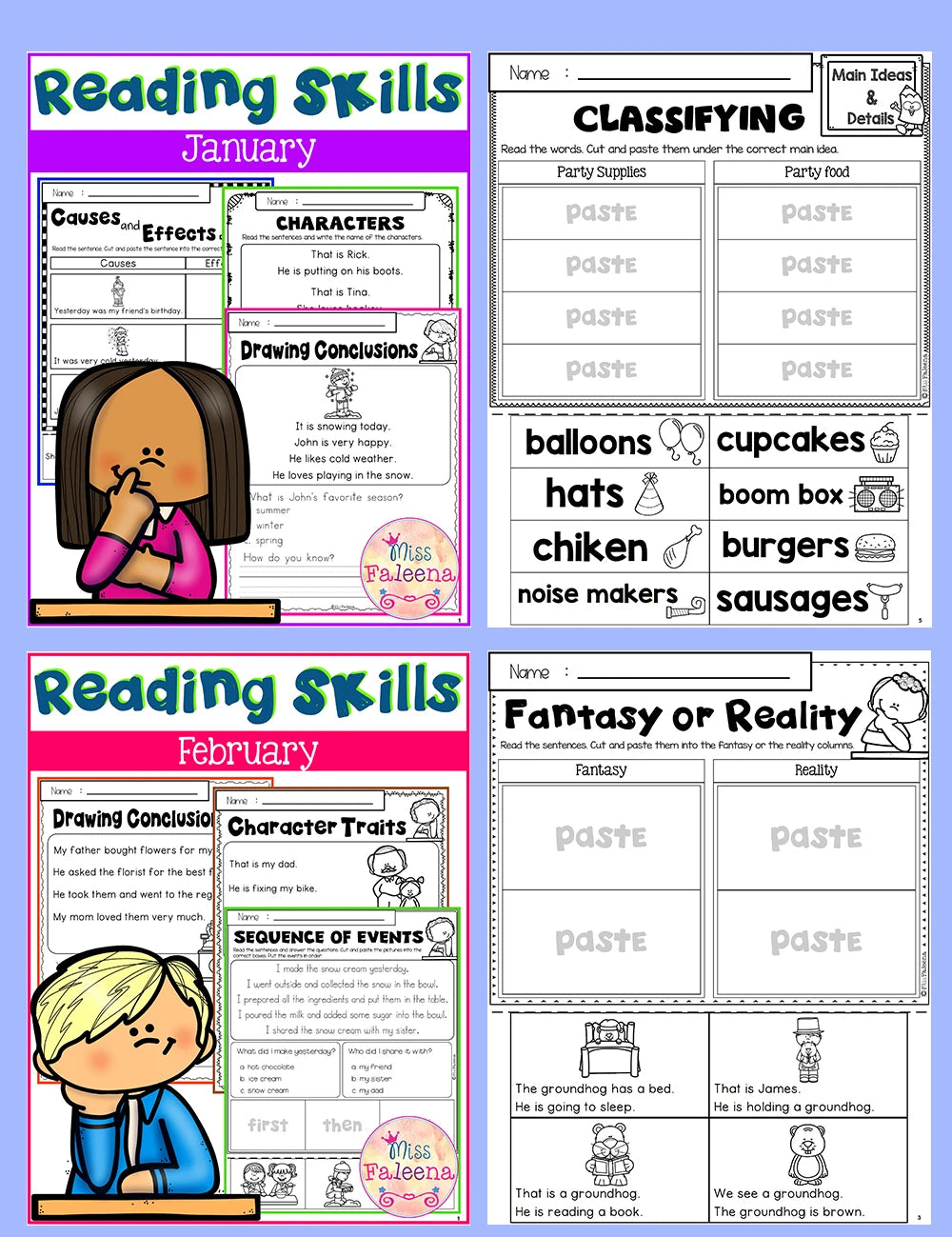 10 Books/Set English Reading Skills Practice Workbook or PDF