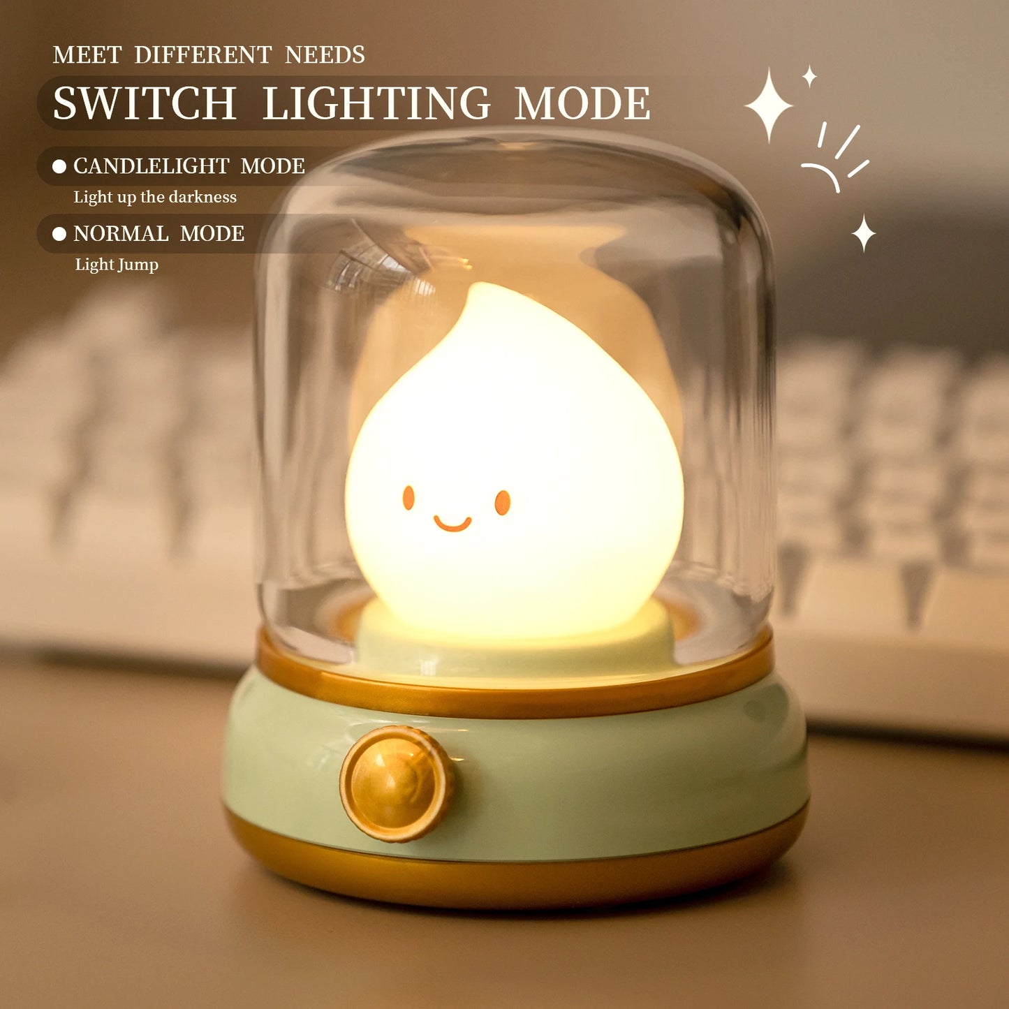 Cute Candle Night Light