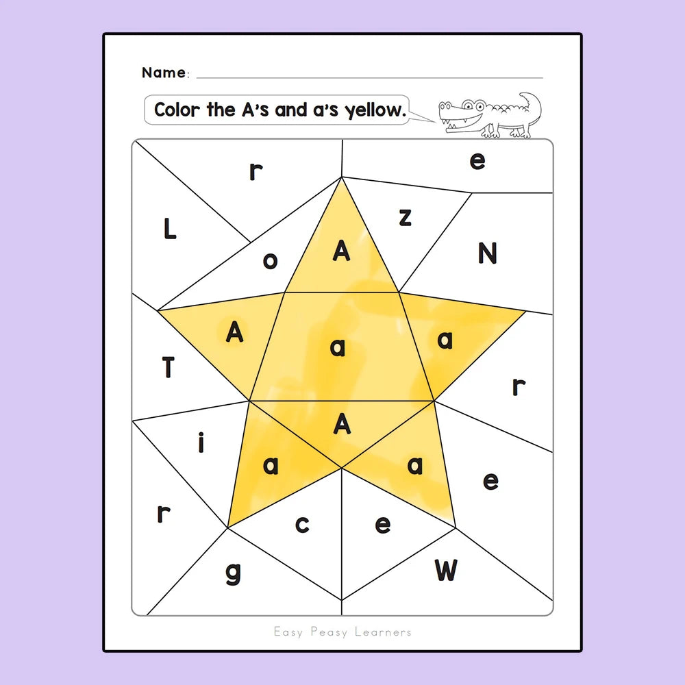 PDF Downloadable Versions, A-Z Alphabet worksheets