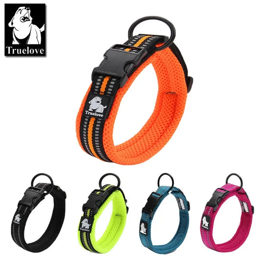Truelove Reflective, Adjustable Mesh Padded Dog Collar