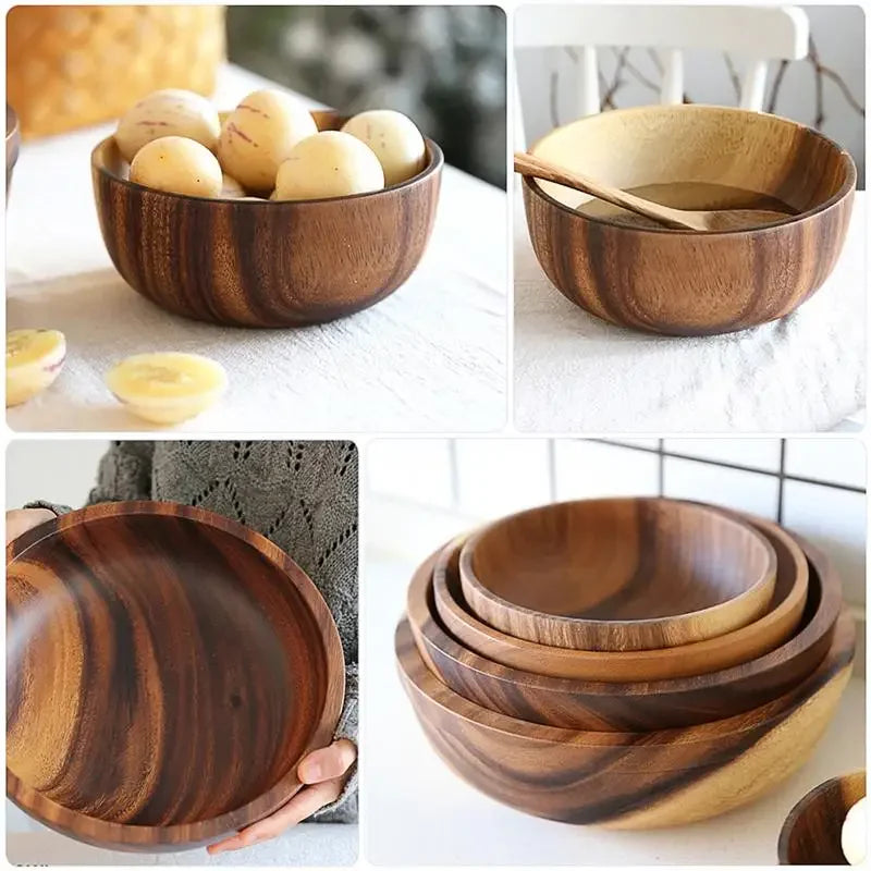 Natural Acacia Wooden Bowl