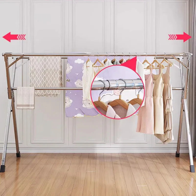 Telescopic Clothes Hanger Drying Rack