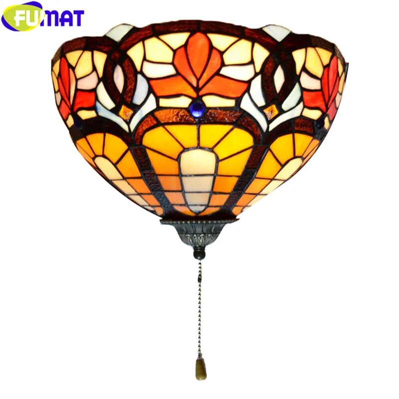 Tiffany Wall Lamp, Stained Glass
