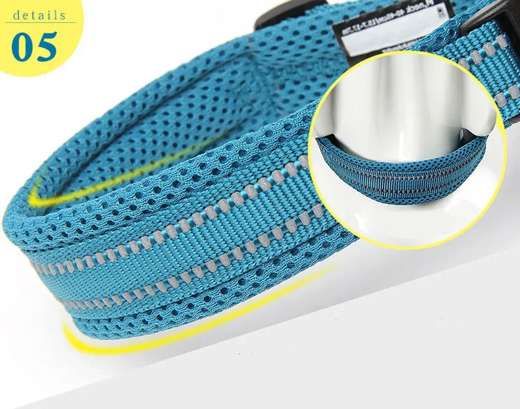 Truelove Reflective, Adjustable Mesh Padded Dog Collar