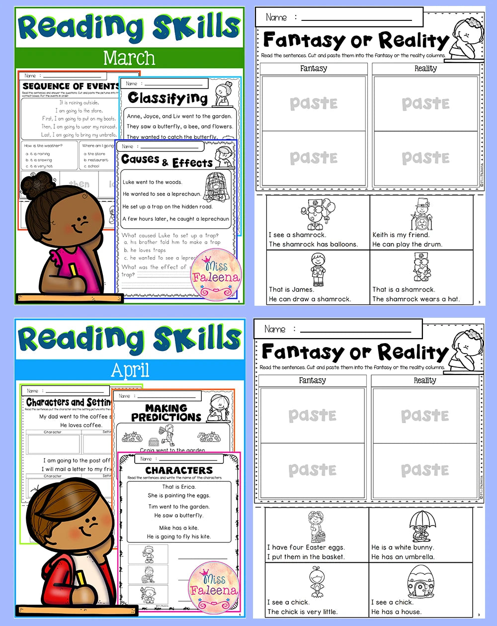 10 Books/Set English Reading Skills Practice Workbook or PDF