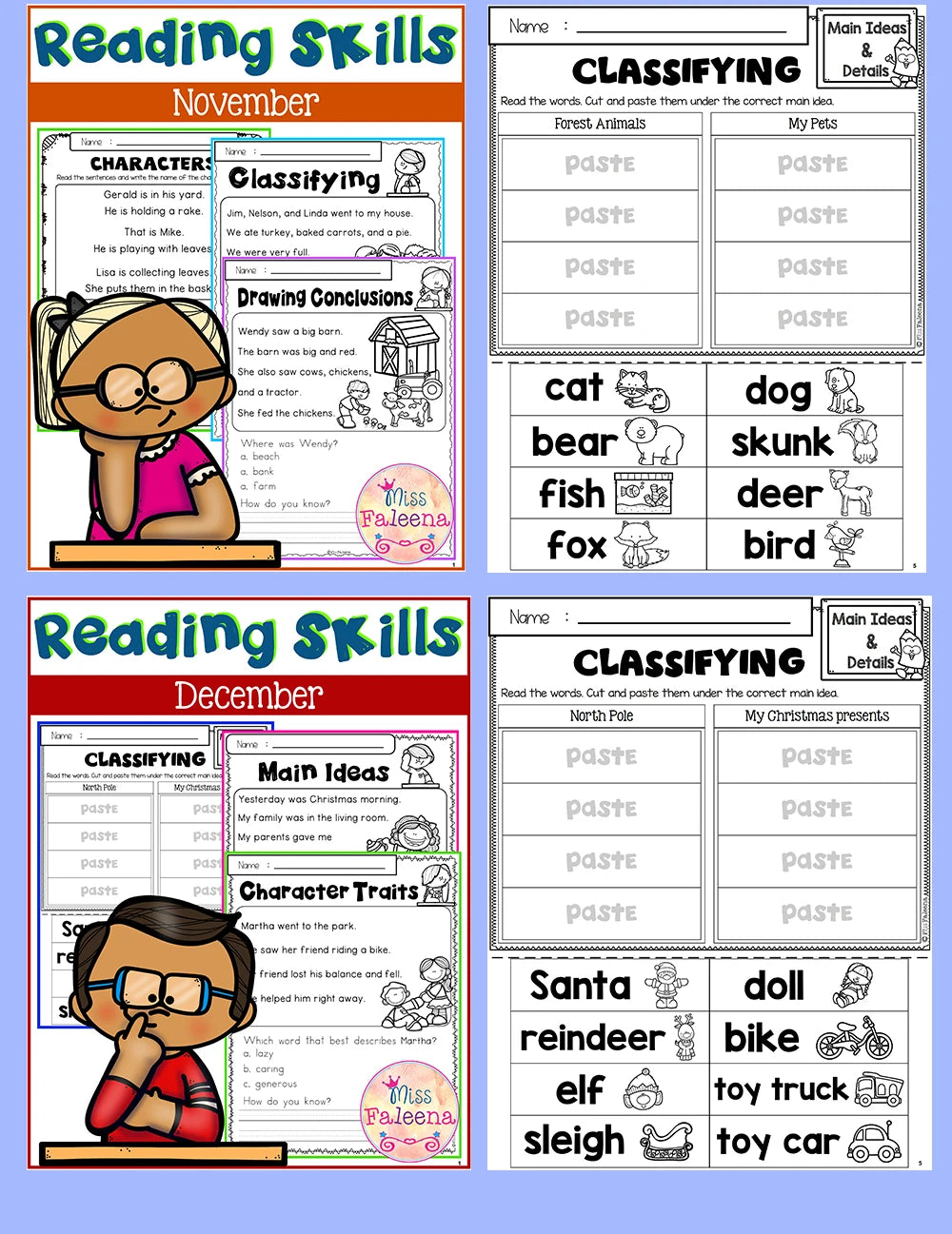 10 Books/Set English Reading Skills Practice Workbook or PDF