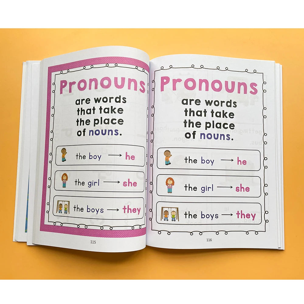 240 Page Kids English Practice Workbook or PDF