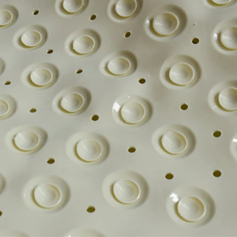 Non-Slip PVC Scalloped Safety Shower Mat with Drain Hole