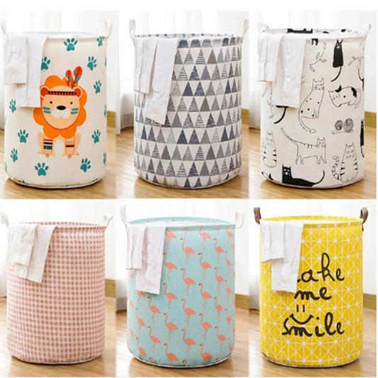 Fabric Foldable Storage Laundry Basket