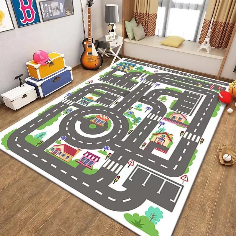 Car Park, Children's Nonslip Area Rug