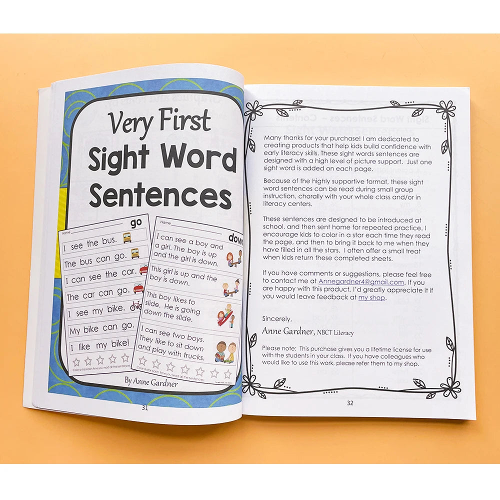 240 Page Kids English Practice Workbook or PDF