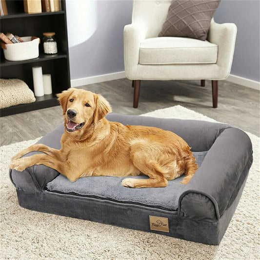 Bingo Paw Orthopedic Dog Bed with Bolster