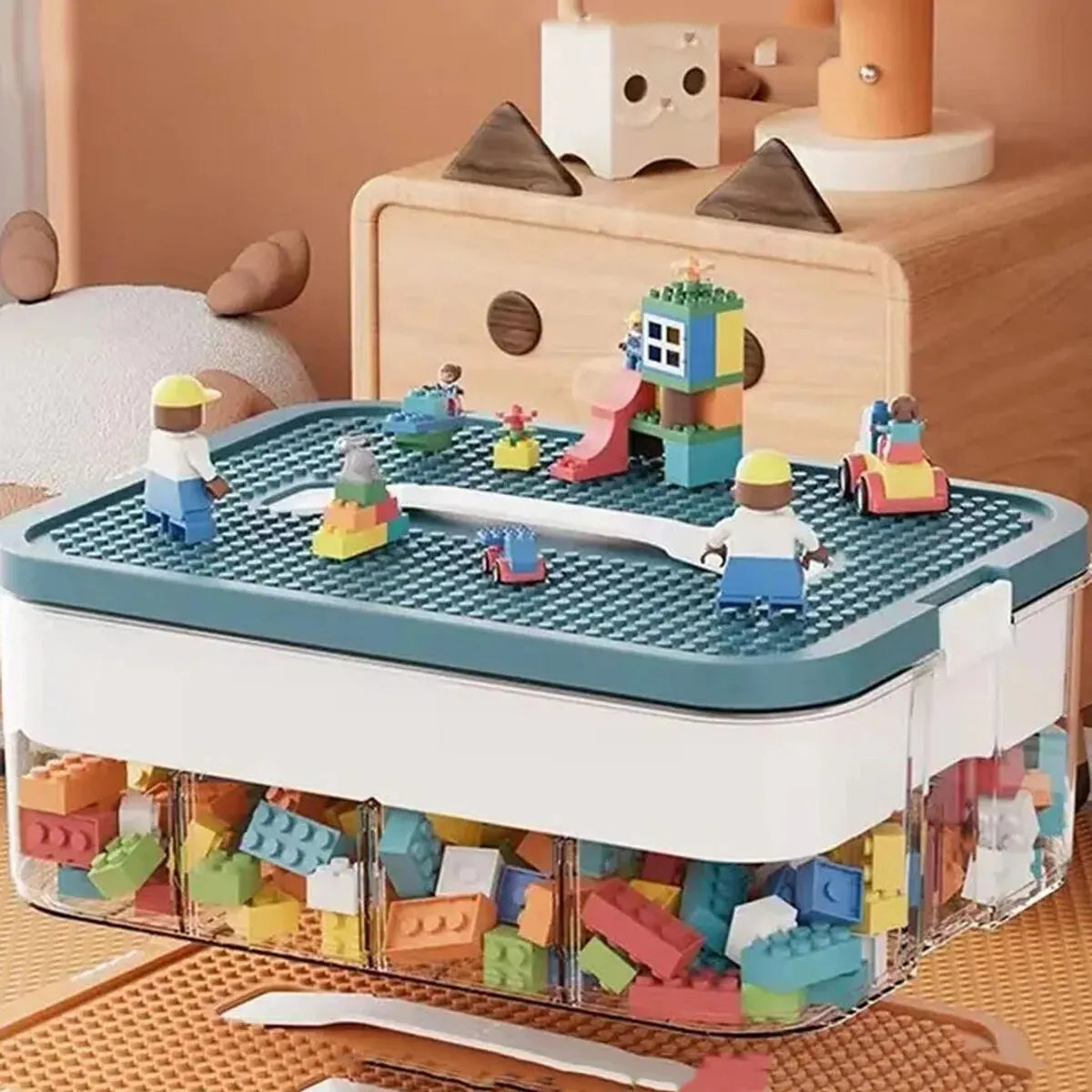 Kids Lego Building Blocks Storage Box Stackable Storage Case
