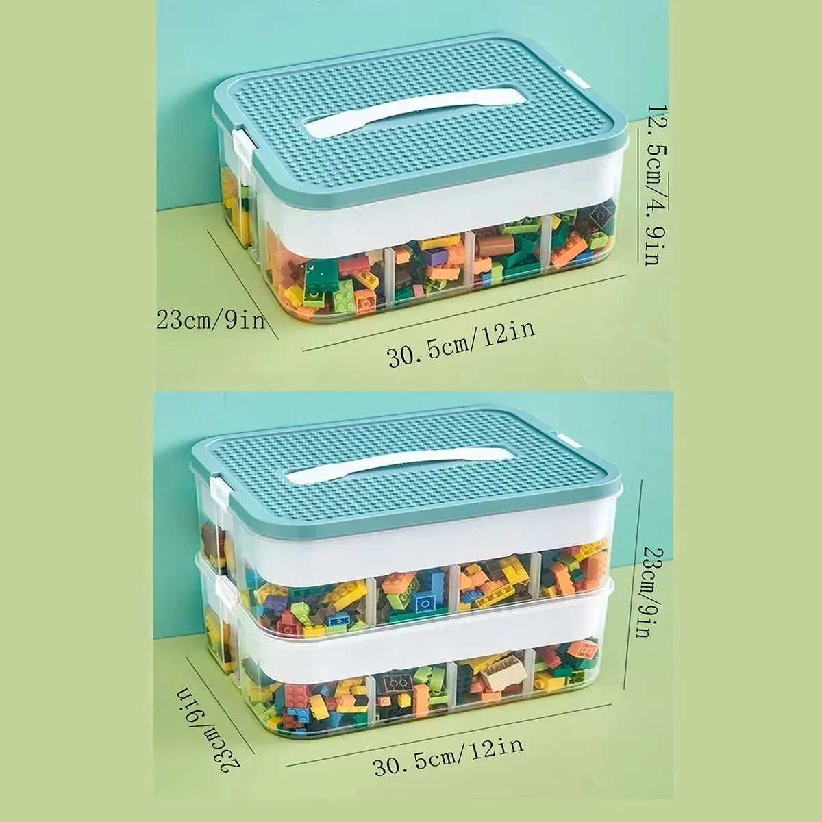 Kids Lego Building Blocks Storage Box Stackable Storage Case