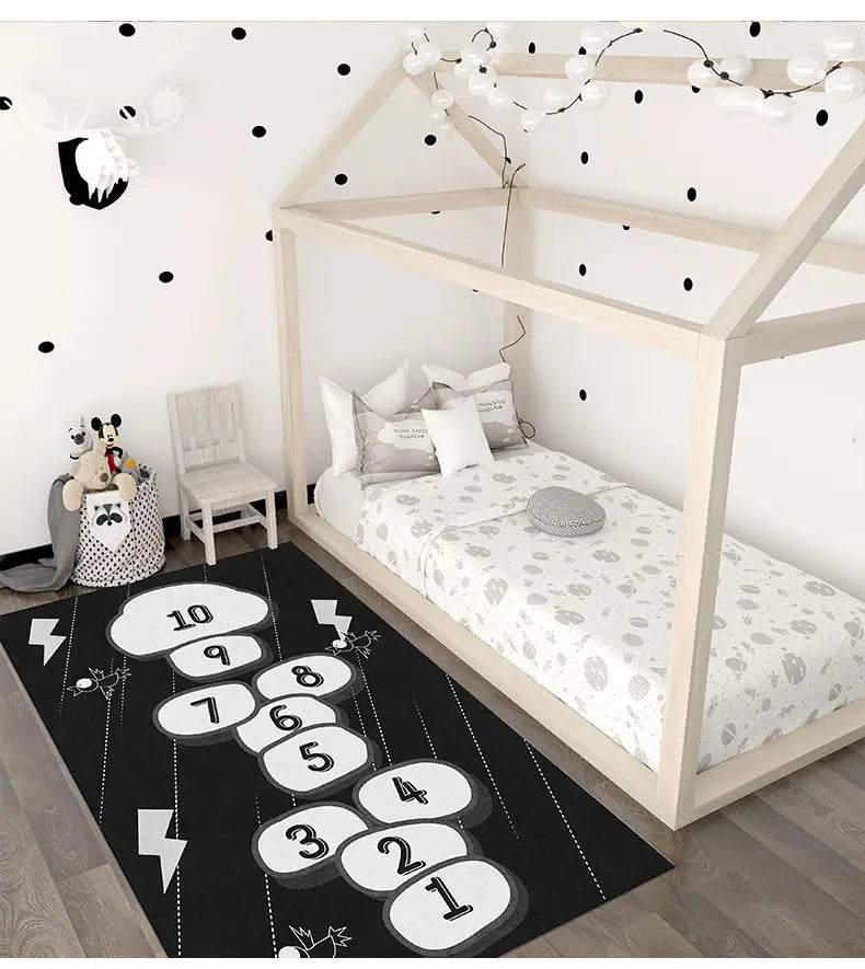 Cute Cartoon Children's Play Mat, Non-slip Washable Rugs