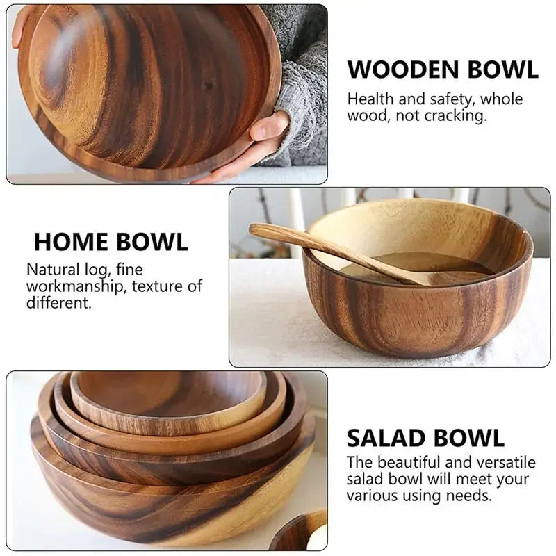 Natural Acacia Wooden Bowl
