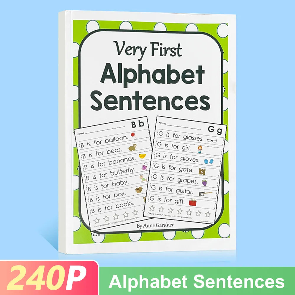 240 Page Kids English Practice Workbook or PDF
