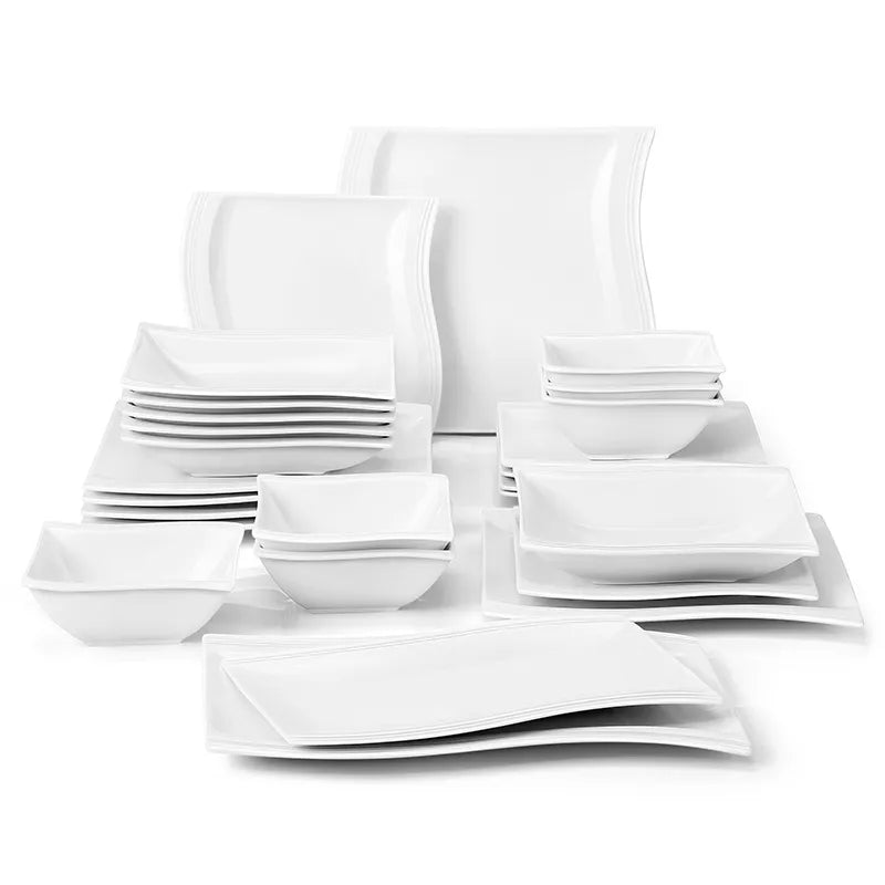MALACASA Flora 26pc Porcelain Dinner Set