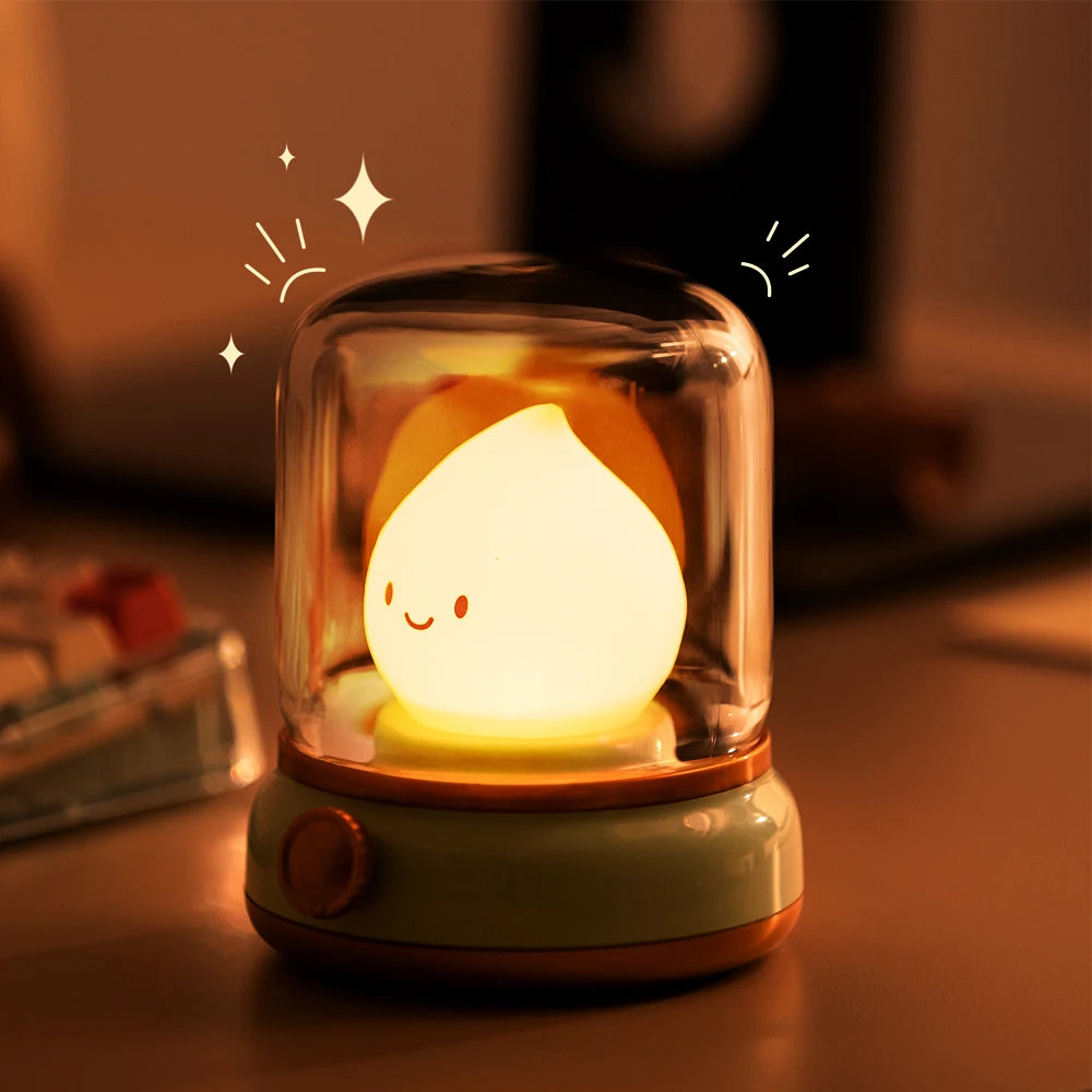 Cute Candle Night Light