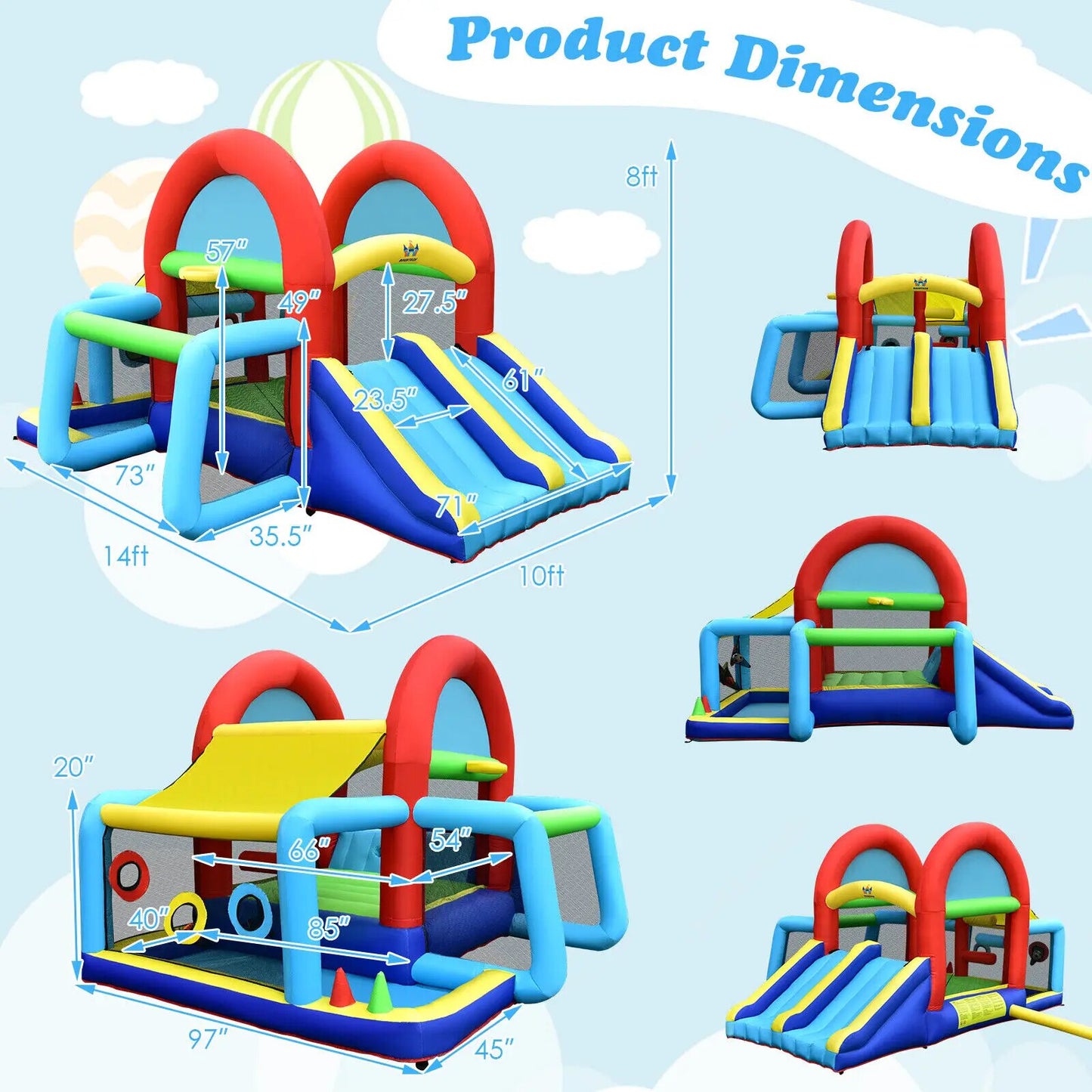 Inflatable Bouncy House (Without Blower)