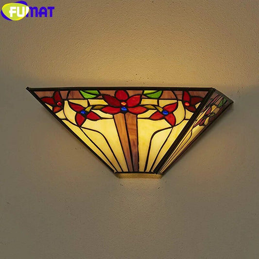 Tiffany Wall Lamp, Stained Glass