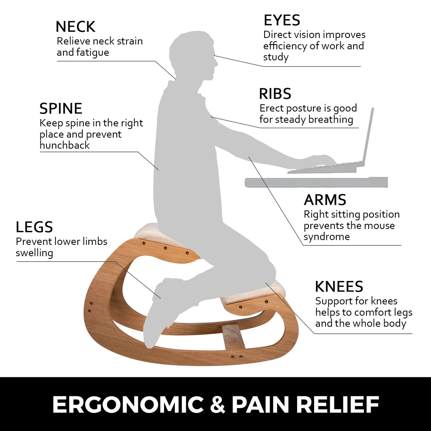 VEVRO Ergonomic Kneeling Chair