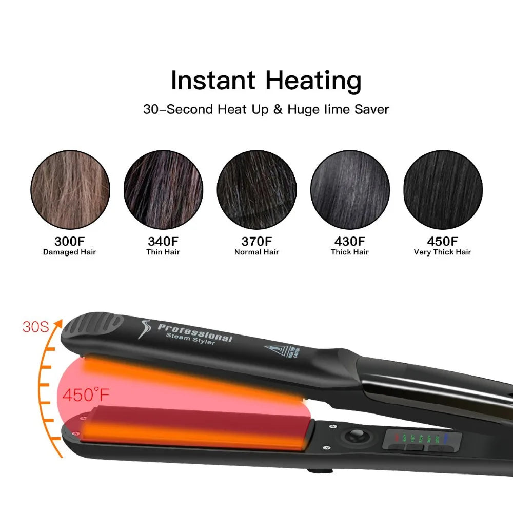 Professional Steam Hair Straightener