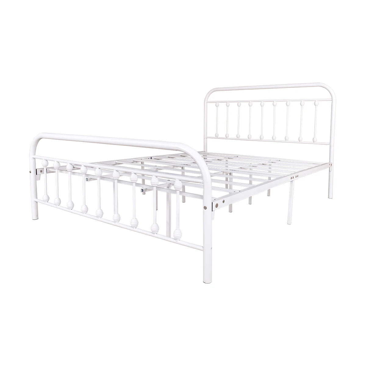 Queen, Platform, Metal Bed with Headboard and Footboard