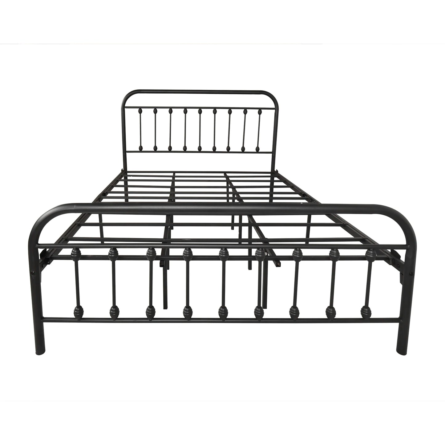 Queen, Platform, Metal Bed with Headboard and Footboard