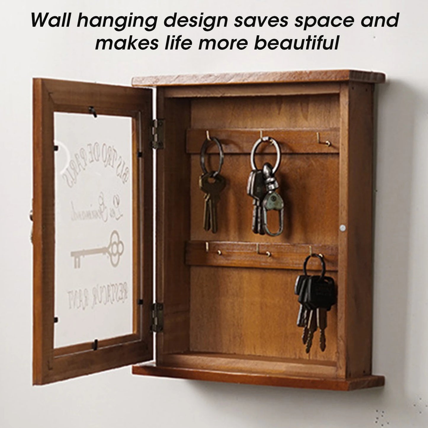 Creative Wooden Wall Hanging Key Storage Box