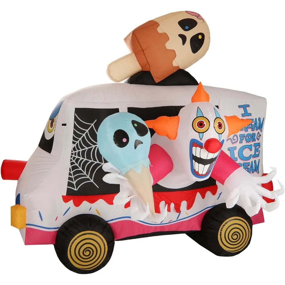 8FT Inflatable Killer Clown Ice Cream Truck