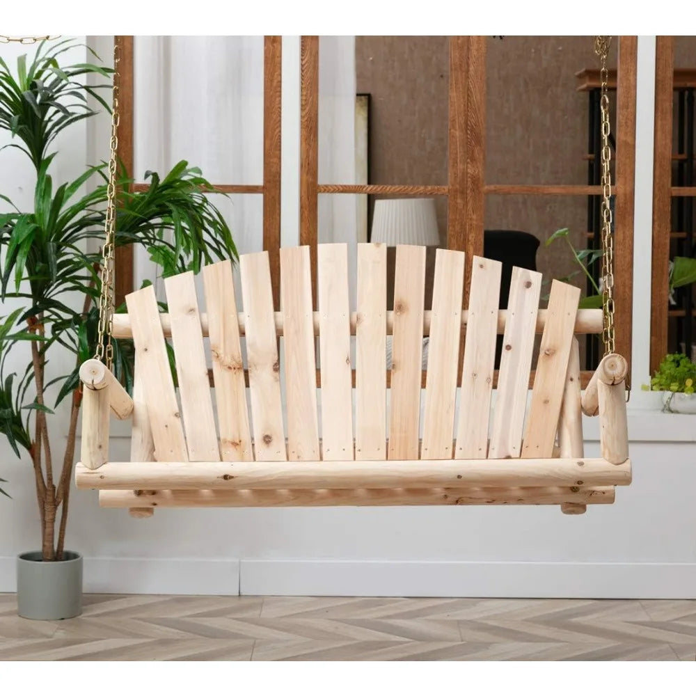 4 Ft Wooden Porch Swing, 2-Seater