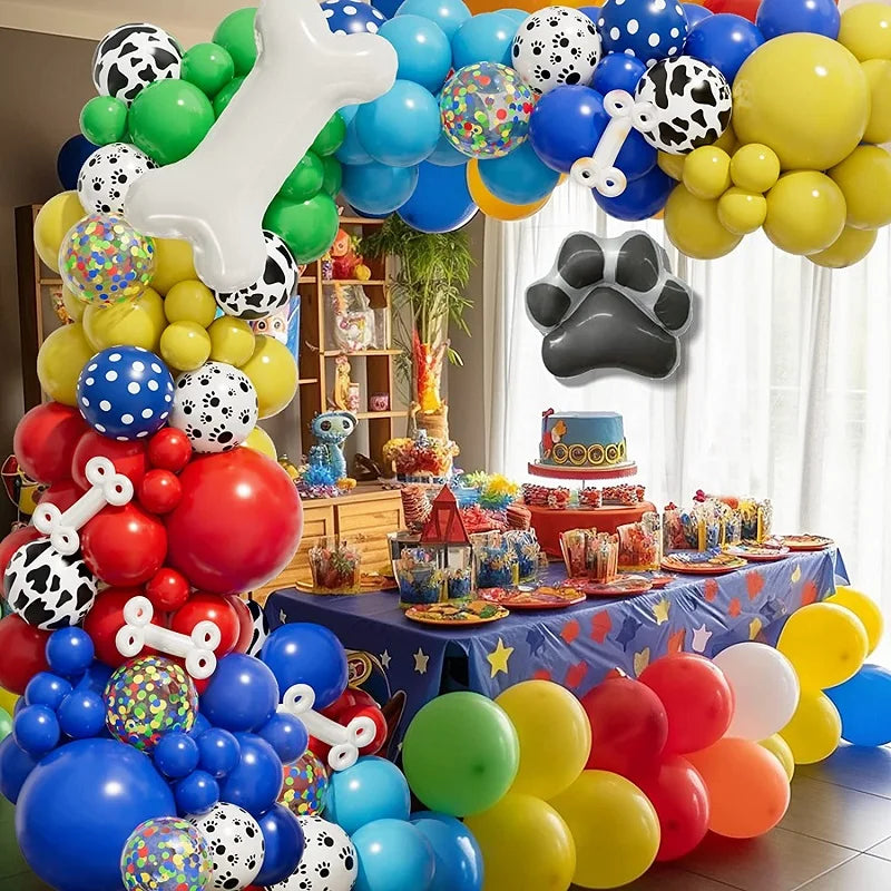 143 Piece Puppy Paw and Bone Balloon Set