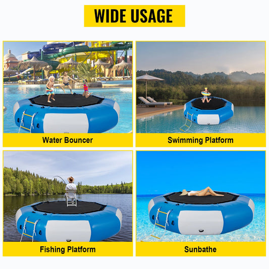 10 or 13ft, Inflatable Water Trampoline, With Ladder