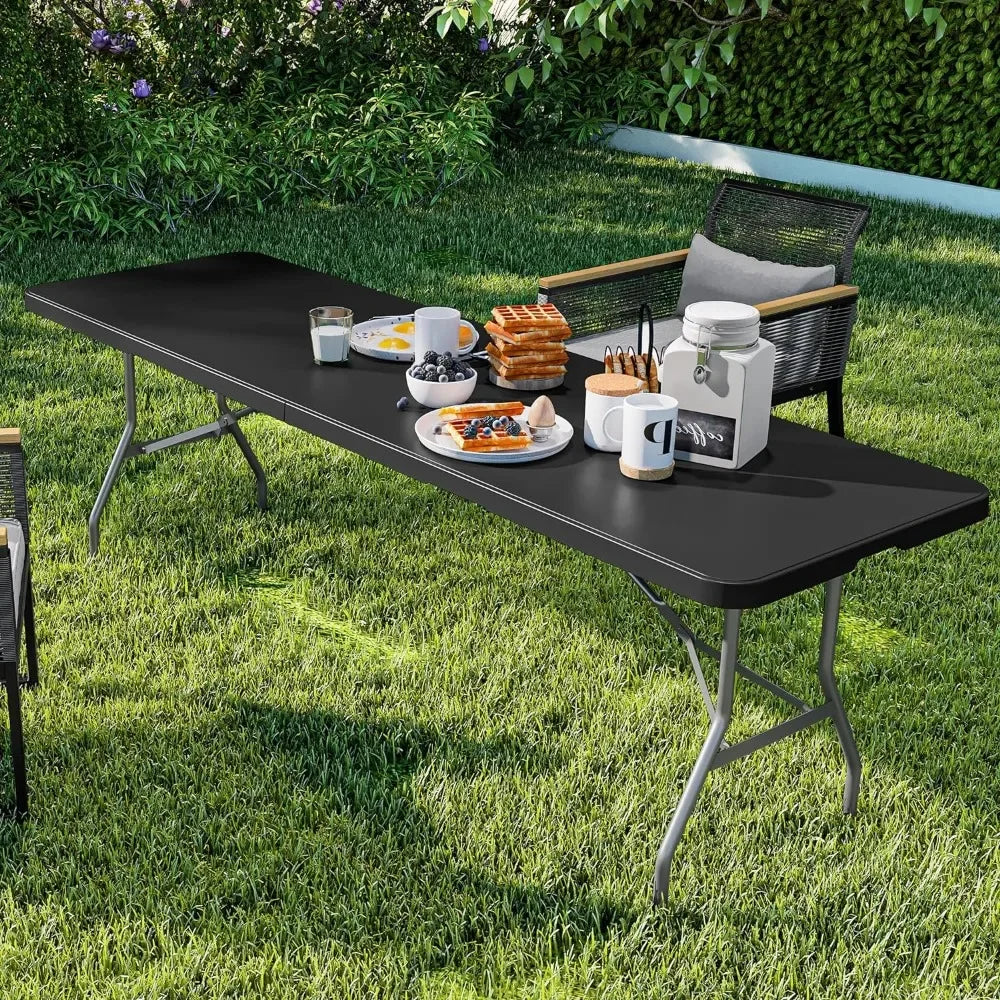 8ft Heavy Duty Folding Table with Carrying Handle