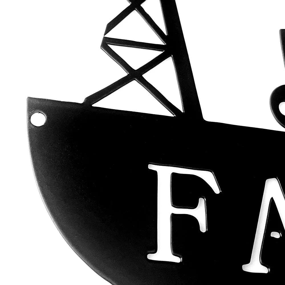 Farmhouse Black Metal Cut Out Sign