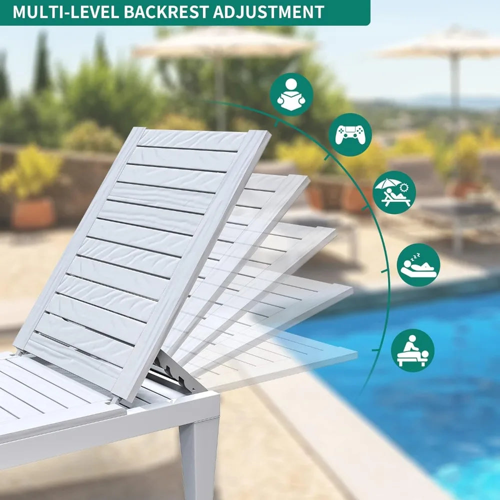 Outdoor Chaise Lounge Chairs, Set of 4