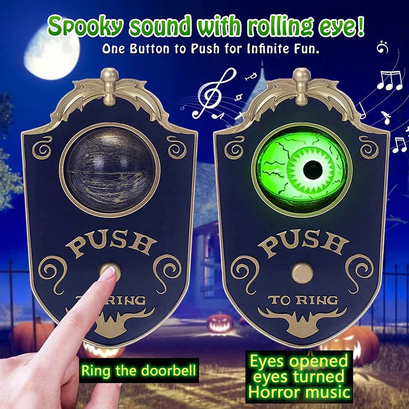 Halloween, One Eyed Doorbell Eyeball with Sound Lights