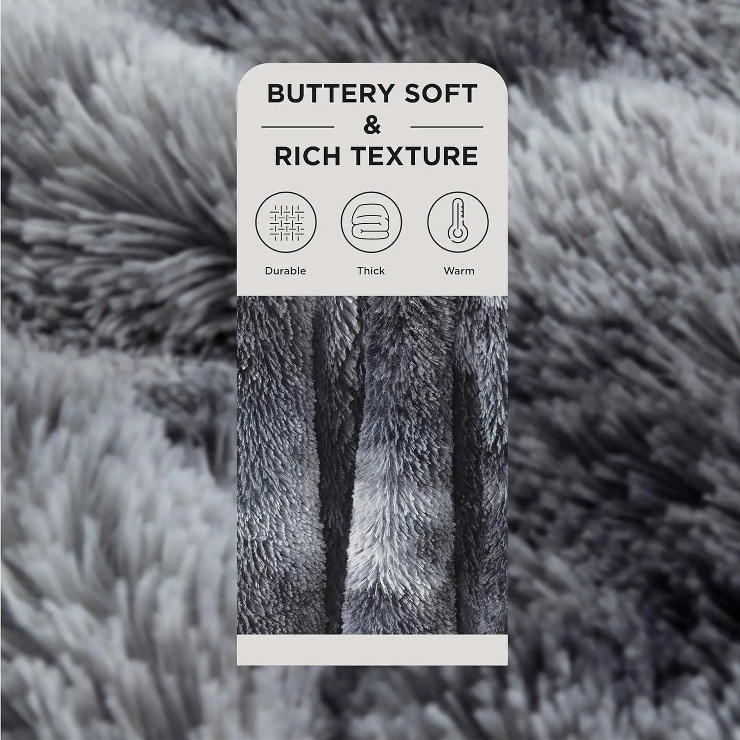 Bedsure Soft Fuzzy Faux Fur Throw Blanket