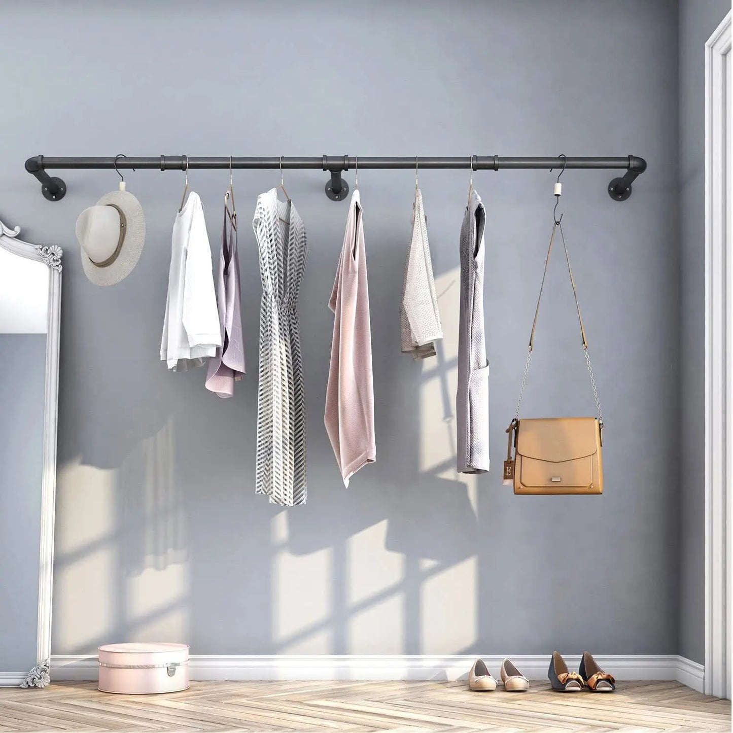 Industrial Pipe Clothes Rack