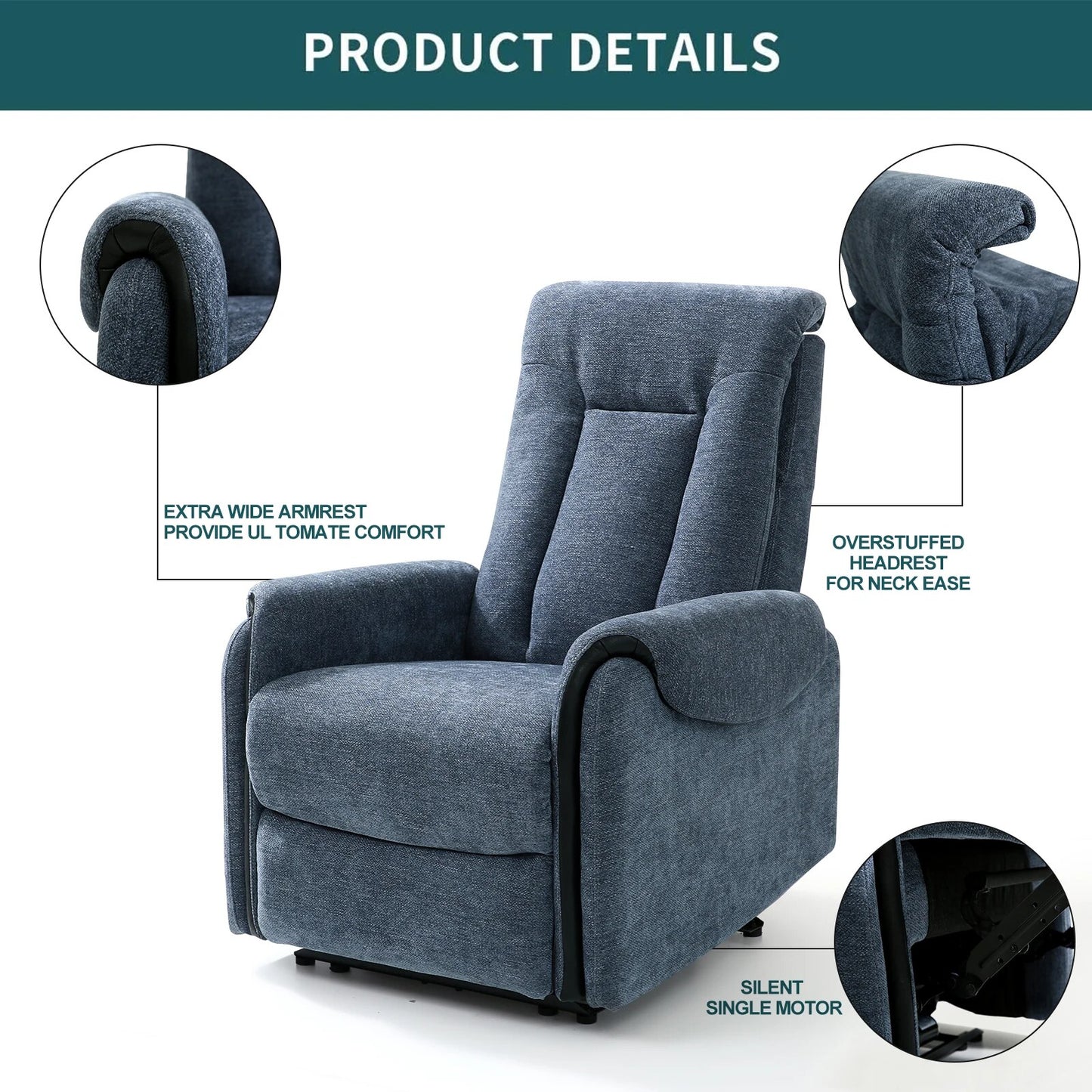 Eskimo Electric Power Lift Recliner Chair Airbag Massage